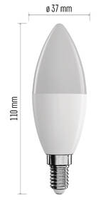 Chytrá žárovka EMOS GoSmart Candle 4,8 W E14 Wi-Fi RGBW 

 obrázek produktu 3 z 4