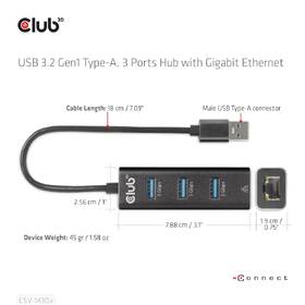 USB Hub Club3D USB-A/3x USB-A, Ethernet 

 obrázek produktu 3 z 3