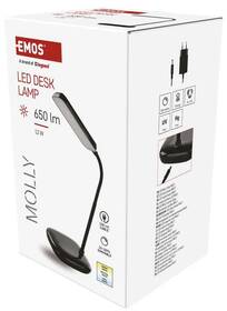 Stolní LED lampička EMOS MOLLY, 650 lm, stmívání, 12 W, studená/teplá/neutrální bílá černá

 obrázek produktu 11 z 14