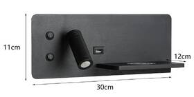 Bodové svítidlo IMMAX LED Be PREPARE 4v1 s Qi nabíjením, USB, varianta pravá černé

 obrázek produktu 2 z 8