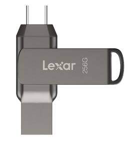 USB Flash Lexar JumpDrive D400 Dual, 256GB šedá barva
