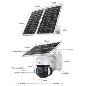 IP kamera Viking HDs02 4G, solární bílá barva
