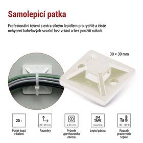Páska EMOS SAMOLEPICÍ 30×30 3M TAPE, 25KS bílá

 obrázek produktu 2 z 12