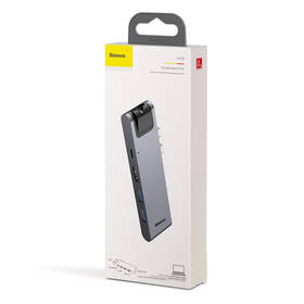 USB Hub Baseus USB-C/2x USB 3.0, USB-C PD, HDMI, RJ45, SD, Micro SD, pro MacBook Pro šedý

 obrázek produktu 9 z 10