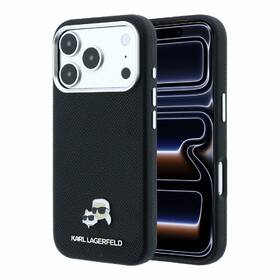 Kryt na mobil Karl Lagerfeld PU Grained Semi Wrap K&CH Heads Magsafe na Apple iPhone 18 Pro černý

 obrázek produktu 5 z 6