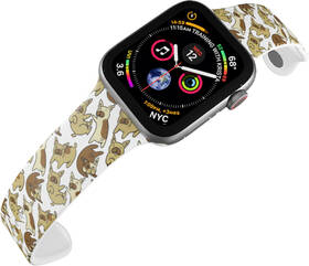 Řemínek Mi-Band na Apple Watch 42/44/45/49 mm - motiv Buldoci, bílý 

 obrázek produktu 3 z 3