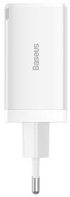 Nabíječka do sítě Baseus GaN5 Pro, 2x USB-C, USB-A, 65W + USB-C kabel 1m bílá

 obrázek produktu 1 z 10