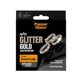 Tvrzené sklo PanzerGlass Hoops na Apple iPhone 18 Pro/Pro Max třpytivě zlaté černé

 obrázek produktu 4 z 4