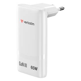 Nabíječka do sítě Verbatim Fold 'n' Go 65W, 2×USB-C PD3.0 bílá

 obrázek produktu 1 z 11