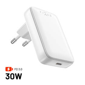 Nabíječka do sítě FIXED Slim, 1xUSB-C, GaN, PD, 30W bílá

 obrázek produktu 1 z 7