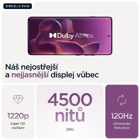Mobilní telefon Motorola Edge 60 Pro 5G 12 GB / 512 GB fialový

 obrázek produktu 8 z 20