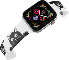 Řemínek Mi-Band na Apple Watch 42/44/45/49 mm - motiv Mourek, bílý 

 obrázek produktu 3 z 3