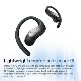Sluchátka Shokz OpenFit Air 2, Bluetooth černá

 obrázek produktu 7 z 15