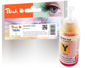 Inkoustová náplň Peach Epson 664Y, T6644, 6500 stran žlutá barva
