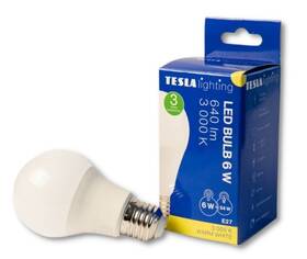 Žárovka LED Tesla Lightning klasik, E27, 6W, teplá bílá 

 obrázek produktu 2 z 3