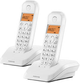 Domácí telefon Motorola S1202 Duo bílá barva
