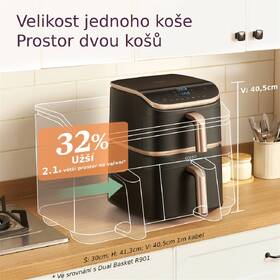 Fritéza horkovzdušná COSORI DC123S TurboTower Pro, 10,8 l černý

 obrázek produktu 3 z 10