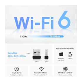 Wi-Fi adaptér TP-Link Archer TX1U Nano černý

 obrázek produktu 3 z 7