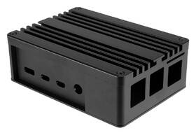 Case AKASA Pi 4 Extended Aluminium case with Thermal Modules for Raspberry Pi 4 Model B černá barva
