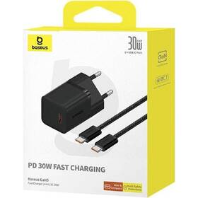 Nabíječka do sítě Baseus GaN5 30W USB-C 100W, USB-C kabel 1 m černá

 obrázek produktu 2 z 2