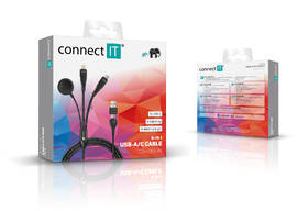Kabel Connect IT Wirez 6in1, USB-C/Lightning/Watch Charger, 1,25m černý

 obrázek produktu 4 z 4