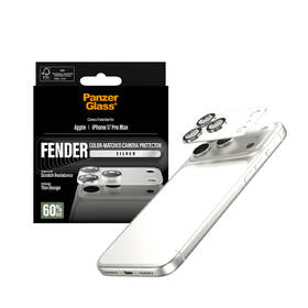 Hliníková ochrana fotoaparátu PanzerGlass FENDER na Apple iPhone 17 Pro Max stříbrné

 obrázek produktu 3 z 5