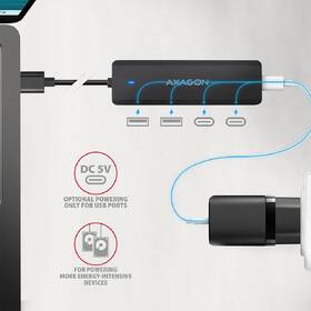 USB Hub Axagon Travel USB-A, 2x USB-A + 2x USB-C černý

 obrázek produktu 2 z 4