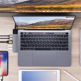 USB Hub HyperDrive NET pro MacBook Pro USB-C/HDMI, 2x USB-C, 2x USB 3.1, RJ45 šedý

 obrázek produktu 3 z 4