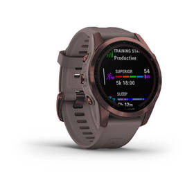 Chytré hodinky Garmin fenix 7S Sapphire Solar - Titan Dark Bronze/Gray Silicone Band 

 obrázek produktu 7 z 10