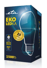 Žárovka LED ETA EKO LEDka klasik 15W, E27, neutrální bílá 

 obrázek produktu 3 z 3