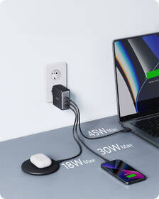 Nabíječka do sítě Anker PowerPort III GaN 1x USB, 2x USB-C, 100W černá

 obrázek produktu 1 z 6