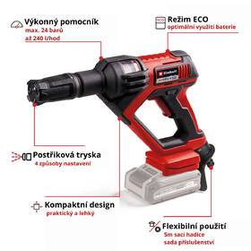 Tlakový čistič Einhell HYPRESSO 18/24-1 (bez baterie) 4140135 

 obrázek produktu 2 z 10