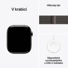 Chytré hodinky Apple GPS + Cellular 46mm pouzdro z břidlicově šedého titanu - břidlicově šedý milánský tah - S/M 

 obrázek produktu 8 z 8