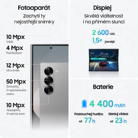 Mobilní telefon Samsung Galaxy Z Fold6 5G 12 GB / 512 GB růžový

 obrázek produktu 4 z 34