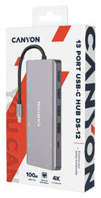 Dokovací stanice Canyon DS-12 13v1, PD 100W šedá

 obrázek produktu 4 z 10