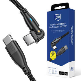 Kabel 3mk Hyper N-SERIES USB-C/USB-C, otočný, 60W, 2m černý

 obrázek produktu 1 z 1