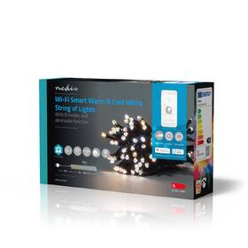 Vánoční osvětlení Nedis SmartLife LED, Wi-Fi, Teplá až studená bílá, 50 LED, 5 m, Android / IOS 

 obrázek produktu 8 z 8