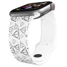 Řemínek Harry Potter na Apple Watch 42/44/45/49 mm - motiv Relikvie smrti, bílý 

 obrázek produktu 2 z 3
