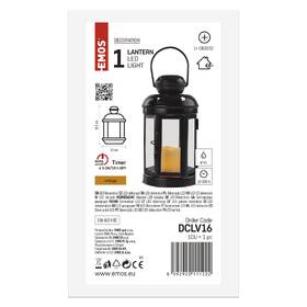 LED dekorace EMOS 1 LED lucerna černá, 18,5 cm, 1x CR2032, vnitřní, vintage 

 obrázek produktu 5 z 6