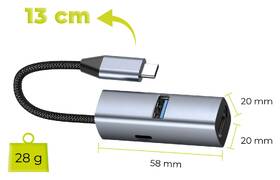 USB Hub Mobile Origin 3in1 CompactHub HB1 šedý

 obrázek produktu 9 z 10