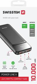 Powerbanka Swissten Power Line II 10000 mAh černá

 obrázek produktu 3 z 3