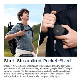 Sluchátka Shokz OpenFit Air 2, Bluetooth černá

 obrázek produktu 12 z 15