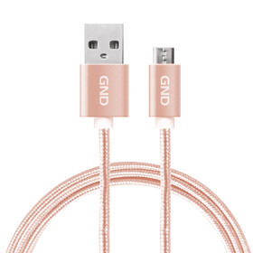 Kabel GND USB / micro USB, 2m, opletený zlatý

 obrázek produktu 1 z 1