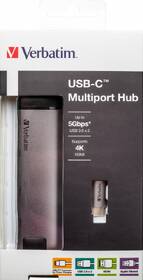 USB Hub Verbatim USB-C/2xUSB 3.0, HDMI, RJ45 šedý

 obrázek produktu 6 z 6