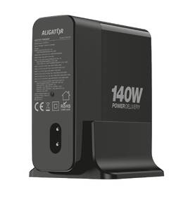 Nabíječka do sítě Aligator GaN Power Station 140W, 3× USB-C, 2× USB-A černá

 obrázek produktu 3 z 7