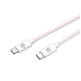 Kabel Celly USB-C/USB-C, opletený (bavlněný), 60 W, 1,5 m růžový

 obrázek produktu 1 z 2