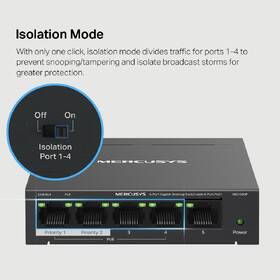 Switch Mercusys MS105GP 

 obrázek produktu 6 z 9