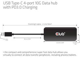 USB Hub Club3D USB-C / 4x USB-C, PD 3.0 černý

 obrázek produktu 3 z 4