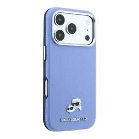 Kryt na mobil Karl Lagerfeld PU Grained Semi Wrap K&CH Heads Magsafe na Apple iPhone 18 Pro modrý

 obrázek produktu 4 z 6