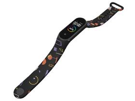 Řemínek Mi-Band na Xiaomi Mi Band 5/6 - motiv Geometrické tvary , černý 

 obrázek produktu 3 z 3